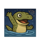 花火コモドドラゴンのゴージャスナイト@SFW（個別スタンプ：15）