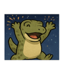 花火コモドドラゴンのゴージャスナイト@SFW（個別スタンプ：16）