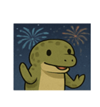 花火コモドドラゴンのゴージャスナイト@SFW（個別スタンプ：17）