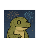 花火コモドドラゴンのゴージャスナイト@SFW（個別スタンプ：19）