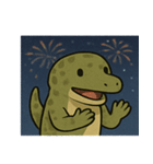 花火コモドドラゴンのゴージャスナイト@SFW（個別スタンプ：21）