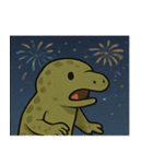 花火コモドドラゴンのゴージャスナイト@SFW（個別スタンプ：24）