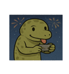 花火コモドドラゴンのゴージャスナイト@SFW（個別スタンプ：25）