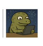 花火コモドドラゴンのゴージャスナイト@SFW（個別スタンプ：26）