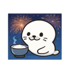 花火のアザラシ@SFW（個別スタンプ：9）