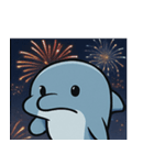 花火のイルカ@SFW（個別スタンプ：4）