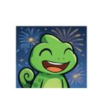 花火カメレオン2@SFW（個別スタンプ：1）