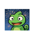 花火カメレオン2@SFW（個別スタンプ：2）