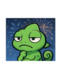 花火カメレオン2@SFW（個別スタンプ：4）