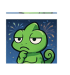 花火カメレオン2@SFW（個別スタンプ：8）