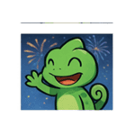 花火カメレオン2@SFW（個別スタンプ：9）