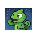 花火カメレオン2@SFW（個別スタンプ：14）