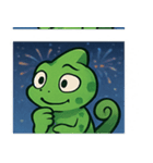 花火カメレオン2@SFW（個別スタンプ：24）