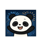 花火パンダのマジカルナイト@SFW（個別スタンプ：1）