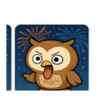 花火フクロウのきらめきナイト@SFW（個別スタンプ：2）