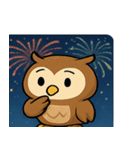 花火フクロウのきらめきナイト@SFW（個別スタンプ：4）