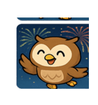 花火フクロウのきらめきナイト@SFW（個別スタンプ：5）