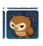 花火フクロウのきらめきナイト@SFW（個別スタンプ：6）