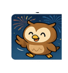 花火フクロウのきらめきナイト@SFW（個別スタンプ：9）