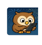 花火フクロウのきらめきナイト@SFW（個別スタンプ：13）