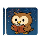 花火フクロウのきらめきナイト@SFW（個別スタンプ：14）