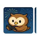 花火フクロウのきらめきナイト@SFW（個別スタンプ：15）