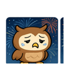 花火フクロウのきらめきナイト@SFW（個別スタンプ：19）