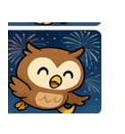 花火フクロウのきらめきナイト@SFW（個別スタンプ：24）