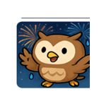 花火フクロウのきらめきナイト@SFW（個別スタンプ：25）