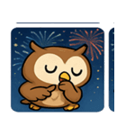 花火フクロウのきらめきナイト@SFW（個別スタンプ：27）