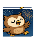 花火フクロウのきらめきナイト@SFW（個別スタンプ：28）