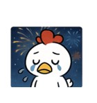 花火ニワトリのマジカルナイト@SFW（個別スタンプ：3）