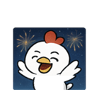 花火ニワトリのマジカルナイト@SFW（個別スタンプ：18）