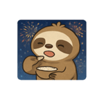 花火ナマケモノのほっこりナイト@SFW（個別スタンプ：13）