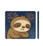 花火ナマケモノのほっこりナイト@SFW（個別スタンプ：19）