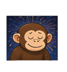 花火チンパンジーのにぎやかナイト@SFW（個別スタンプ：3）