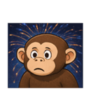 花火チンパンジーのにぎやかナイト@SFW（個別スタンプ：4）