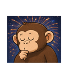 花火チンパンジーのにぎやかナイト@SFW（個別スタンプ：7）