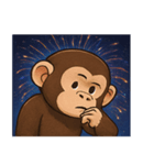 花火チンパンジーのにぎやかナイト@SFW（個別スタンプ：8）