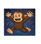 花火チンパンジーのにぎやかナイト@SFW（個別スタンプ：11）