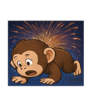 花火チンパンジーのにぎやかナイト@SFW（個別スタンプ：12）