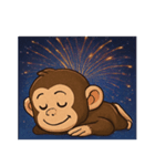花火チンパンジーのにぎやかナイト@SFW（個別スタンプ：18）