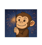 花火チンパンジーのにぎやかナイト@SFW（個別スタンプ：22）