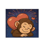 花火チンパンジーのにぎやかナイト@SFW（個別スタンプ：25）