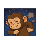 花火チンパンジーのにぎやかナイト@SFW（個別スタンプ：31）