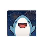 花火サメのクールナイト@SFW（個別スタンプ：1）