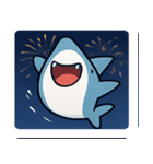 花火サメのクールナイト@SFW（個別スタンプ：11）