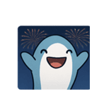 花火サメのクールナイト@SFW（個別スタンプ：17）