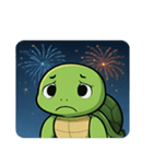 花火と甲羅のウミガメ@SFW（個別スタンプ：3）