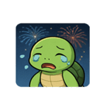 花火と甲羅のウミガメ@SFW（個別スタンプ：5）